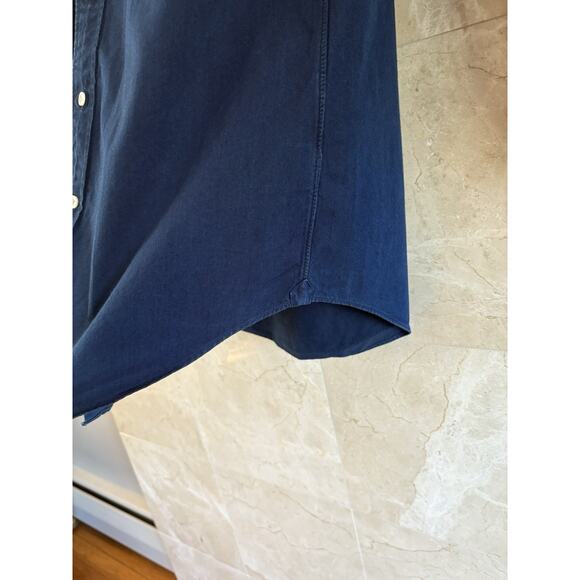 Albiate 1830 x J. Crew Ludlow Shirt - Large Navy Denim, Quiet Luxury Minimalist - Picture 5 of 9